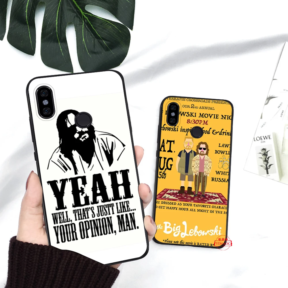 Фильм БОЛЬШОЙ ЛЕБОВСКИ Блестящий силиконовый случай для Redmi Примечание 4X5 Pro 6 5A