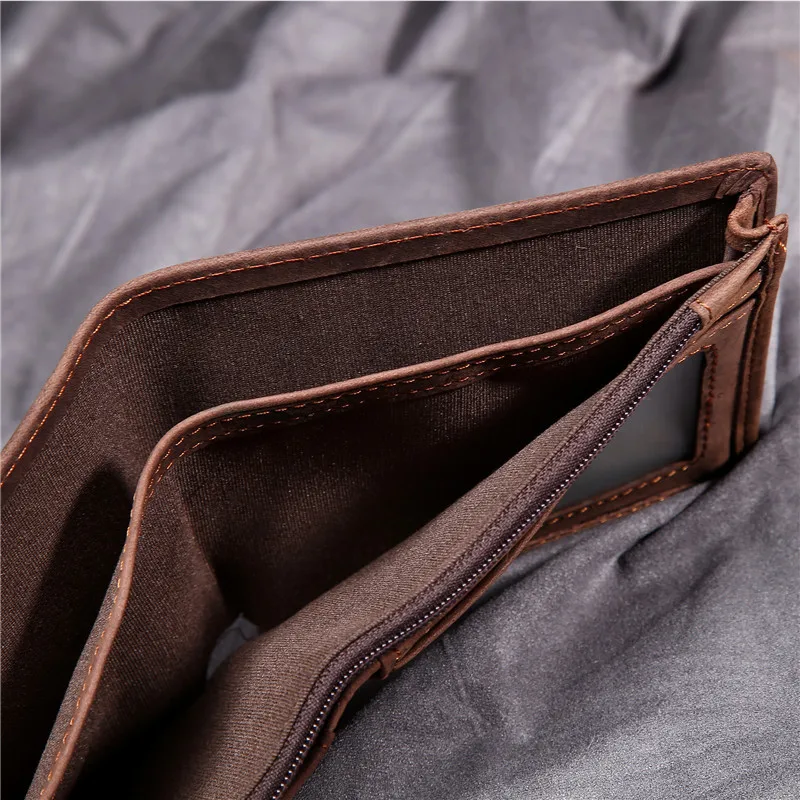 Short Wallet for Men Luxury Designer Gennuine Leather Purse Male Vintage Holder Money Coin Pouch Multi-functional Card Wallets