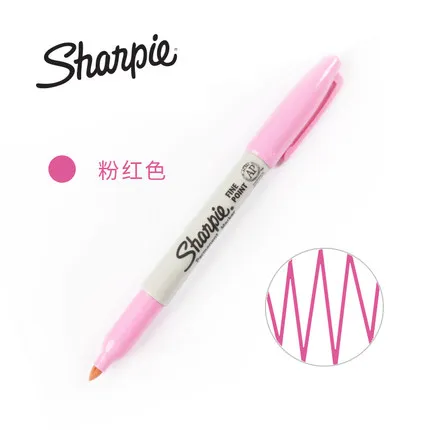 1 шт. Sharpie 31993 экологически чистый мелкий точечный Перманентный маркер 1 мм беспыльный маркер 21 цвет на выбор - Цвет: pink