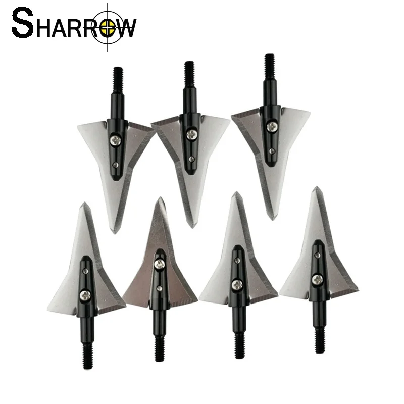 

6/10pcs Archery Arrowhead Aluminum Alloy Broadheads Tips 126 Grains Hunting Arrow Heads for Recurve Bow Compound Bow Shooting