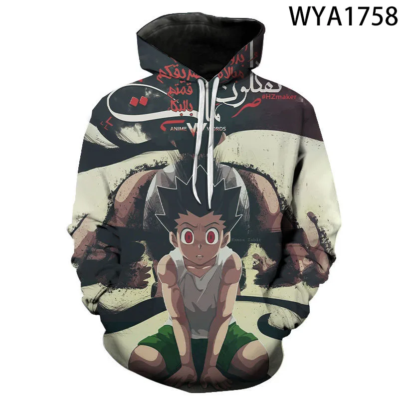 

Men Women Children Cool Hunter X Hunter Hoodies Casual Fashion 3D Printed Pullover Hooded Sweatshirts Casual Boy Girl Kids Tops