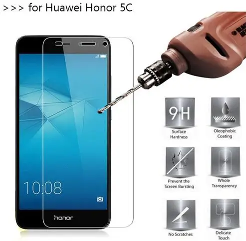 

Закаленное защитное стекло для Huawei Honor 5C, 0,26 мм, 9H