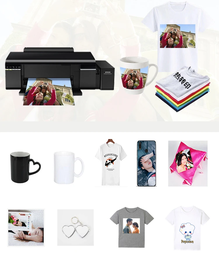 

lxhcoody Inkjet A4 Size Printer with WIFI For EPSON Heat Transfer Ink Heat Press Sublimation Ink For Used Mug Cup T-shirt