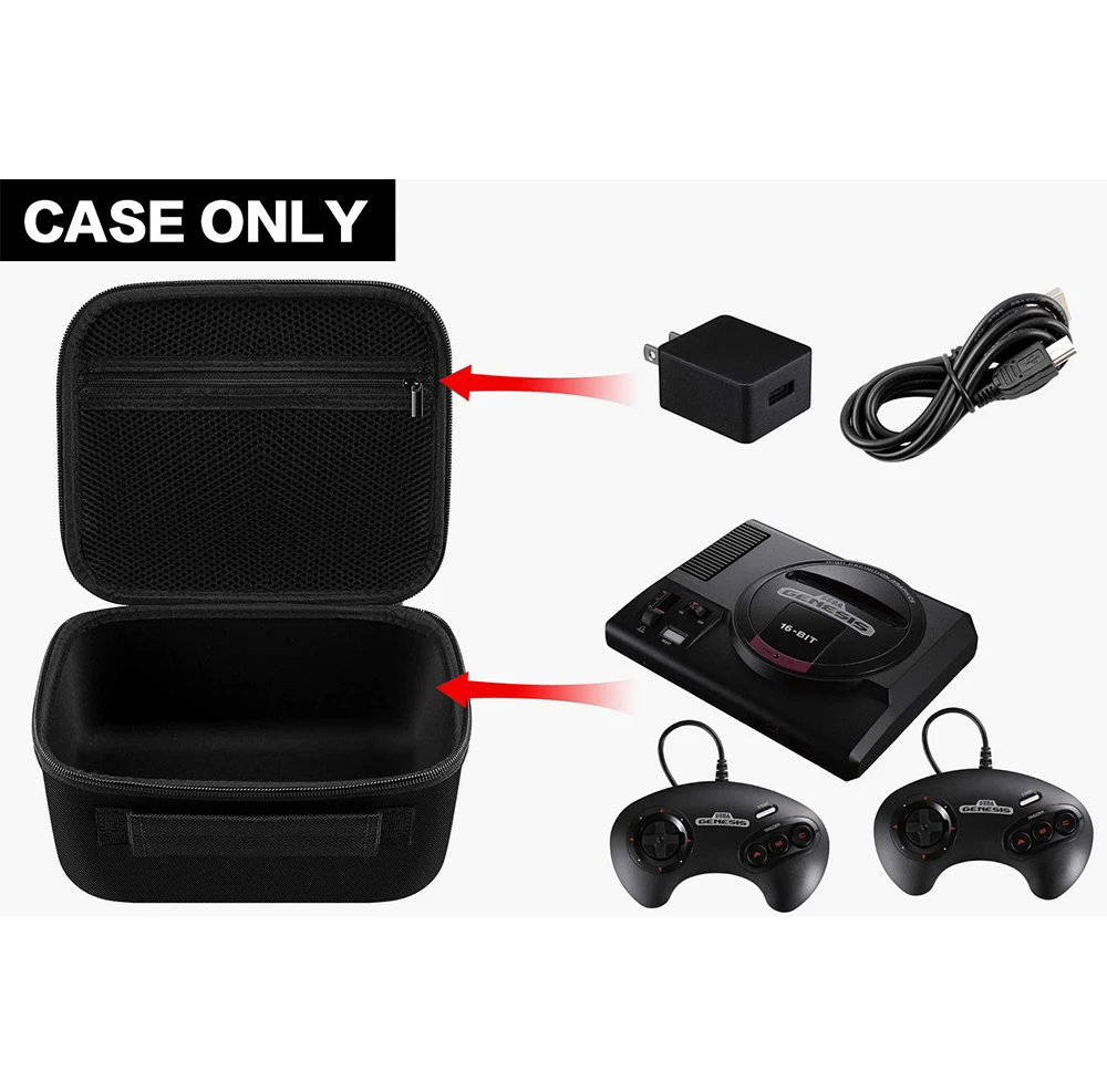 Чехол совместимый с Sega Genesis Mini - и аксессуарами дорожный держатель для хранения