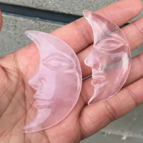 Натуральный кварцевый кристалл obsidianhand луна Череп рейки лечение 1 шт. | Дом и сад