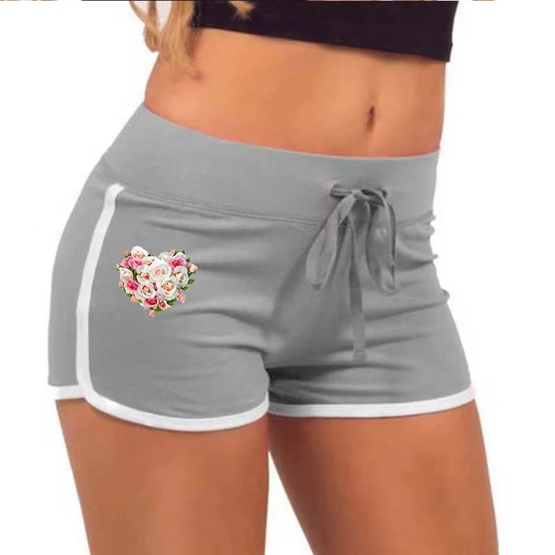 

Европейские и американские летние спортивные штаны на шнуровке для йоги, популярные штаны, шорты, женский ремень, прорезиненные повседневн...