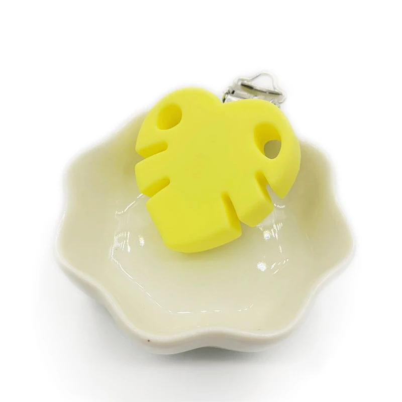 5 шт. силиконовый Прорезыватель для зубов зажимы типа сделай сам листьев Детские