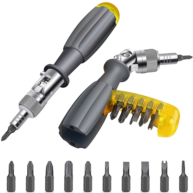 

Screwdriver Set Bit Screwdriver 11 In 1 180° Rotating Magnetic Screwdriver Set Bit Holder For Household Appliances