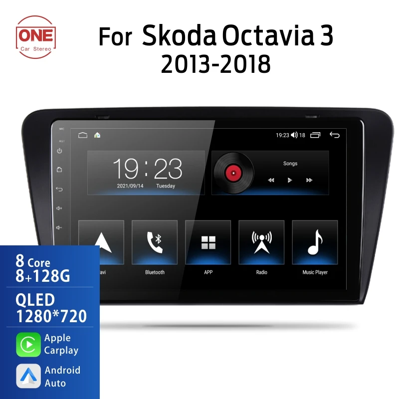 

OneCarStereo Android Carplay Receiver For Skoda Octavia 3 A7 2013 - 2018 Car Radio Multimedia Video Player Navigation stereo GPS