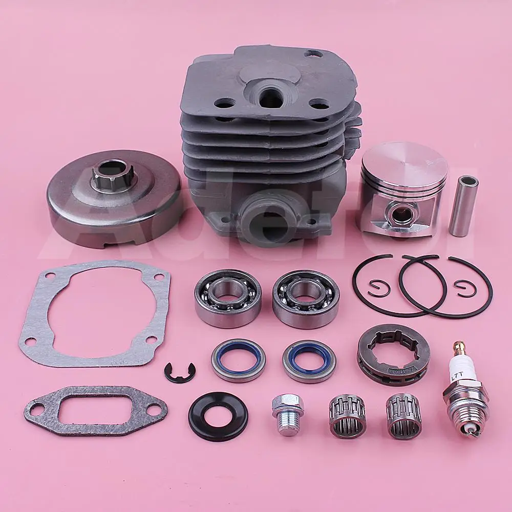 50mm Cylinder Piston Top End Rebuild Kit For Jonsered 2065 2165 2071 2171 Chainsaw w Sprocket Rim Needle Bearing Oil Seal Gasket