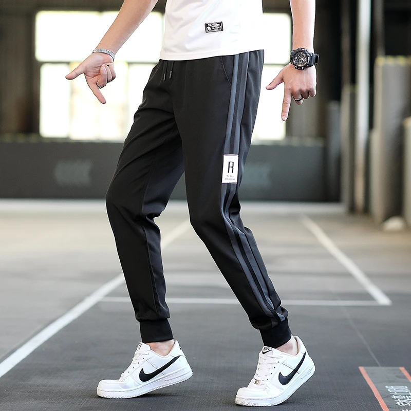 

Sport Pants Men Casual Breathable Men's Pants Black Trousers Slim Pencil Pants Male Summer Running Men's Clothing M-4XL Homme