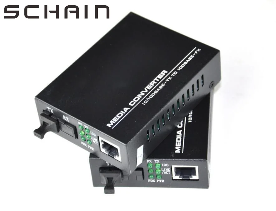 1 пара 10/100 м преобразователь мультимедийных данных Fast Ethernet RJ45 SFP 25 км