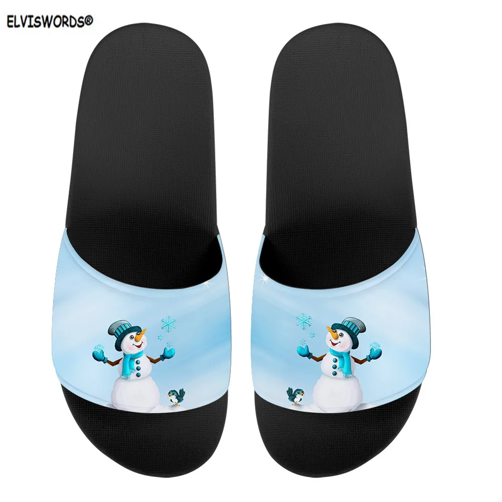 Сланцы ELVISWORDS женские мягкие повседневные шлепанцы для дома с милым рисунком