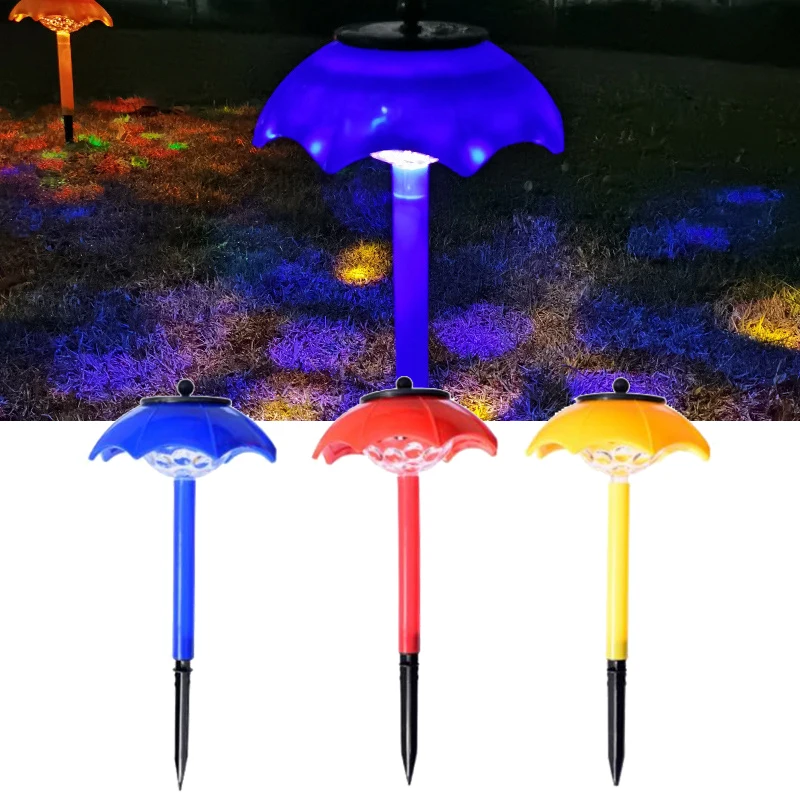 Зонт светодиодный на солнечной батарее мини-лампа для газона уличный