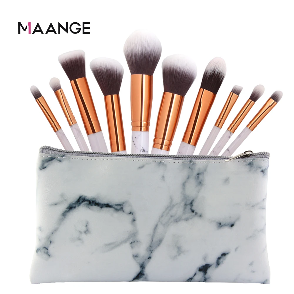 

10Pc Makeup Brushes Tool Set Powder Eye Shadow brush Foundation Blush Blending Brush High Quality Beauty Make Up Brush bucket