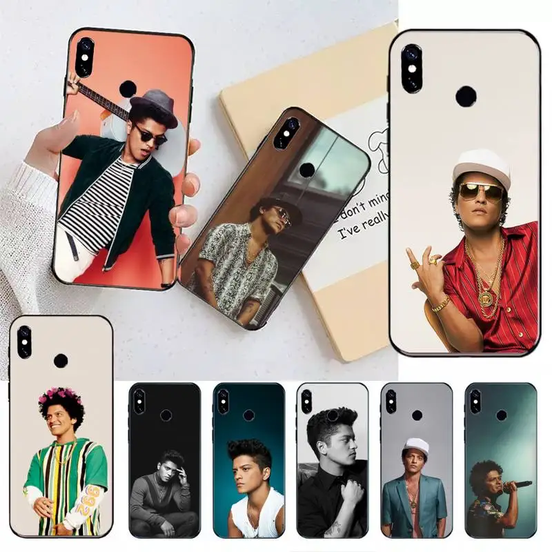 

Bruno Mars American singer Phone Case For Xiaomi Redmi note 7 8 9 11 t s 10 A pro lite funda shell coque cover