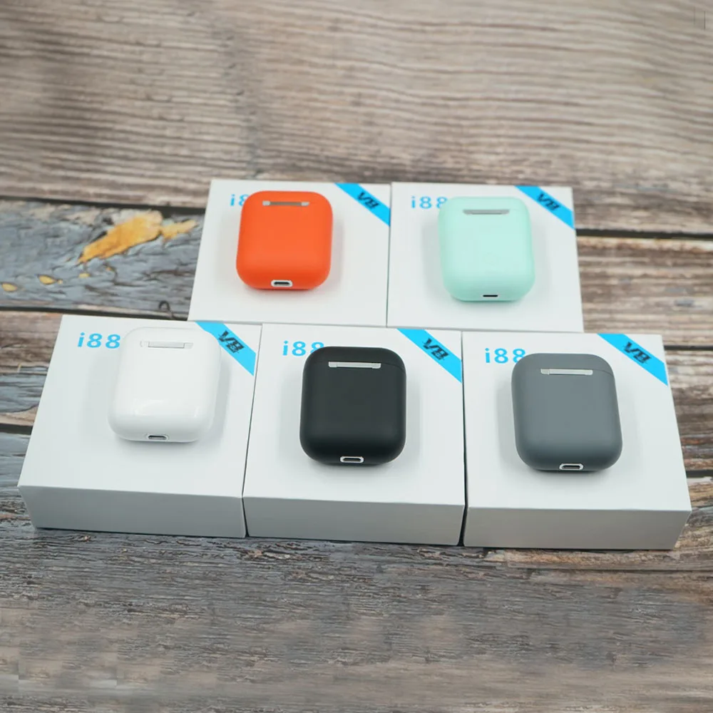 i88 TWS Bluetooth гарнитура новые мини сенсорные наушники стерео наушники Портативные наушники для всех мобильных телефонов