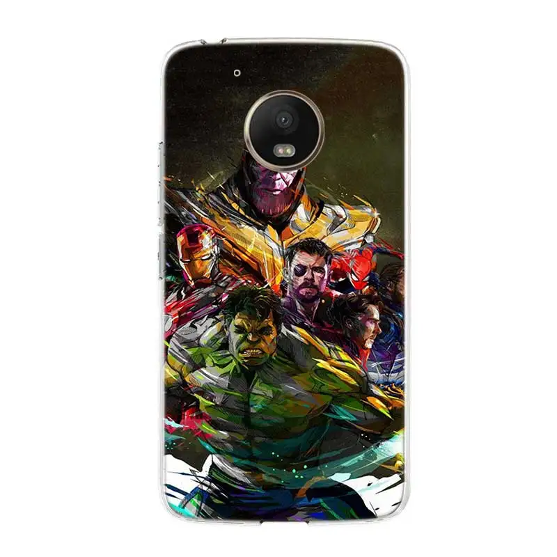 Мягкий термополиуретановый чехол для телефона с принтом Мстителей Motorola MOTO G7 G6 G5S