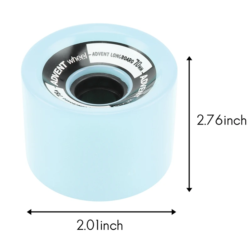

Set of 4 Wheels 70X51Mm 78A Offset Hub Solid Longboard Wheels Smooth Riding Longboarding Wheels