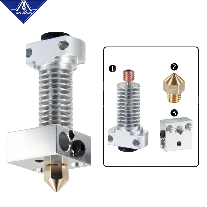 mellow 3d printer parts all metal nf smart cr10 hotend extruder kit for upgrade creality ender 3 ender 3 pro micro swiss free global shipping