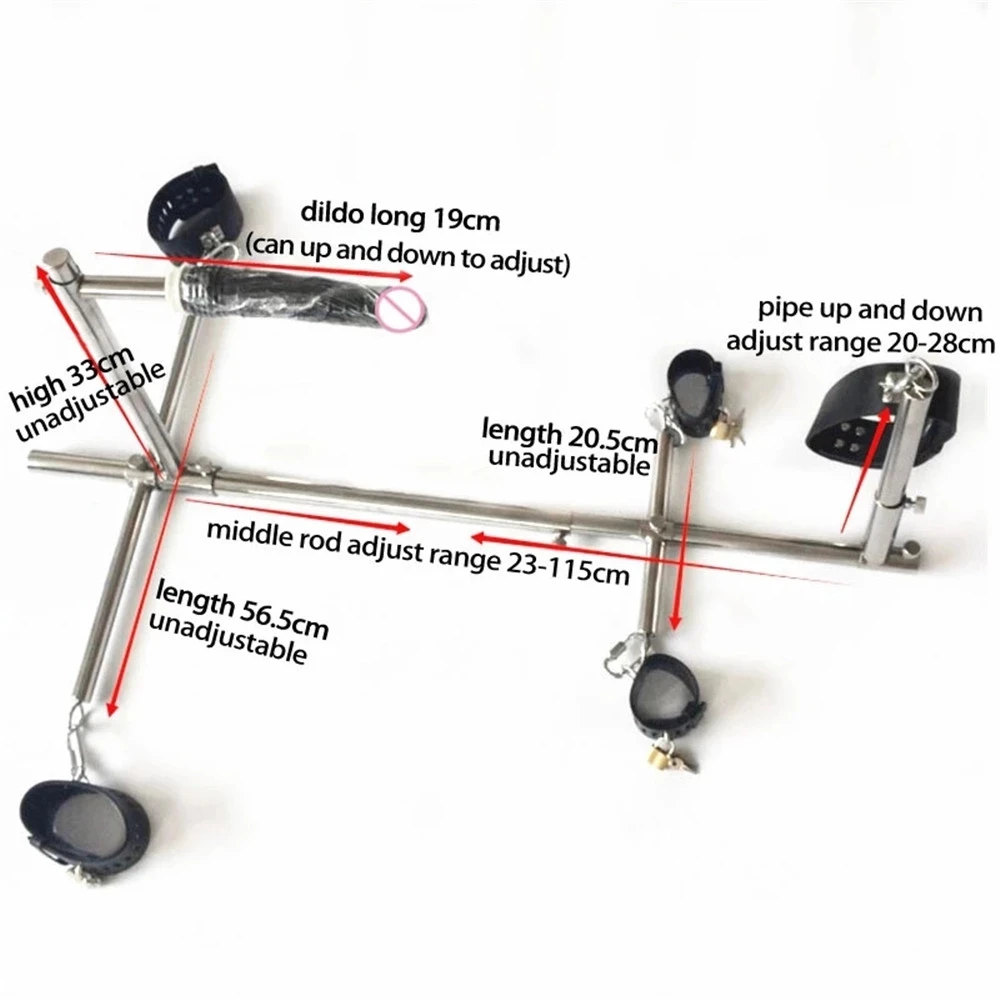 Фаллоимитатор унисекс из нержавеющей стали для БДСМ бондажа кожаные наручники