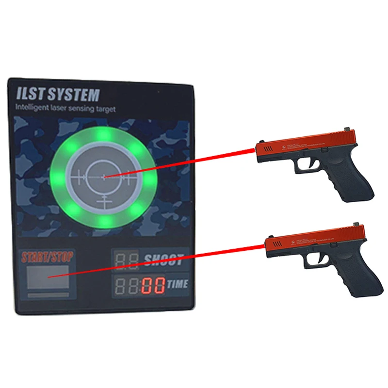 J10C Intelligent Scoring Timer Red Dot Sensing Target for Most Laser Bullet Simulators Training Bullet 9mm 380 Trainer Cartridge