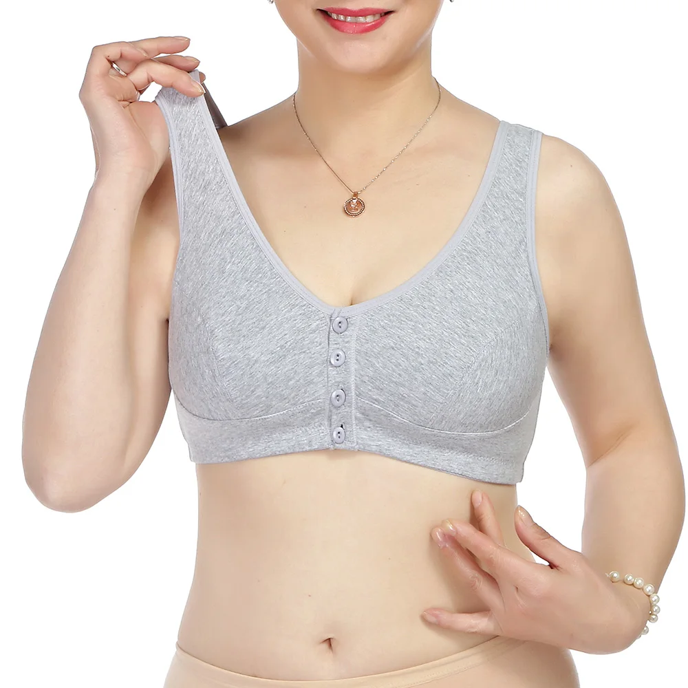Женский бюстгальтер с застежкой спереди беспроводной хлопковый сексуальное