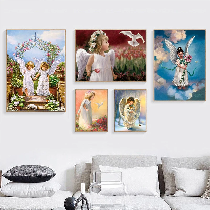 40x50 см рамки DIY Набор для рисования по номерам цветная юбка девочки Пейзаж ручная