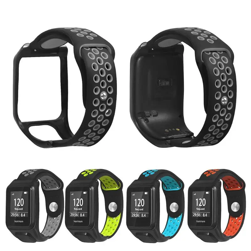Замена дышащего браслета ремешок силиконовый браслет для Tomtom Runner 3/Adventurer/Golfer 2/Runner