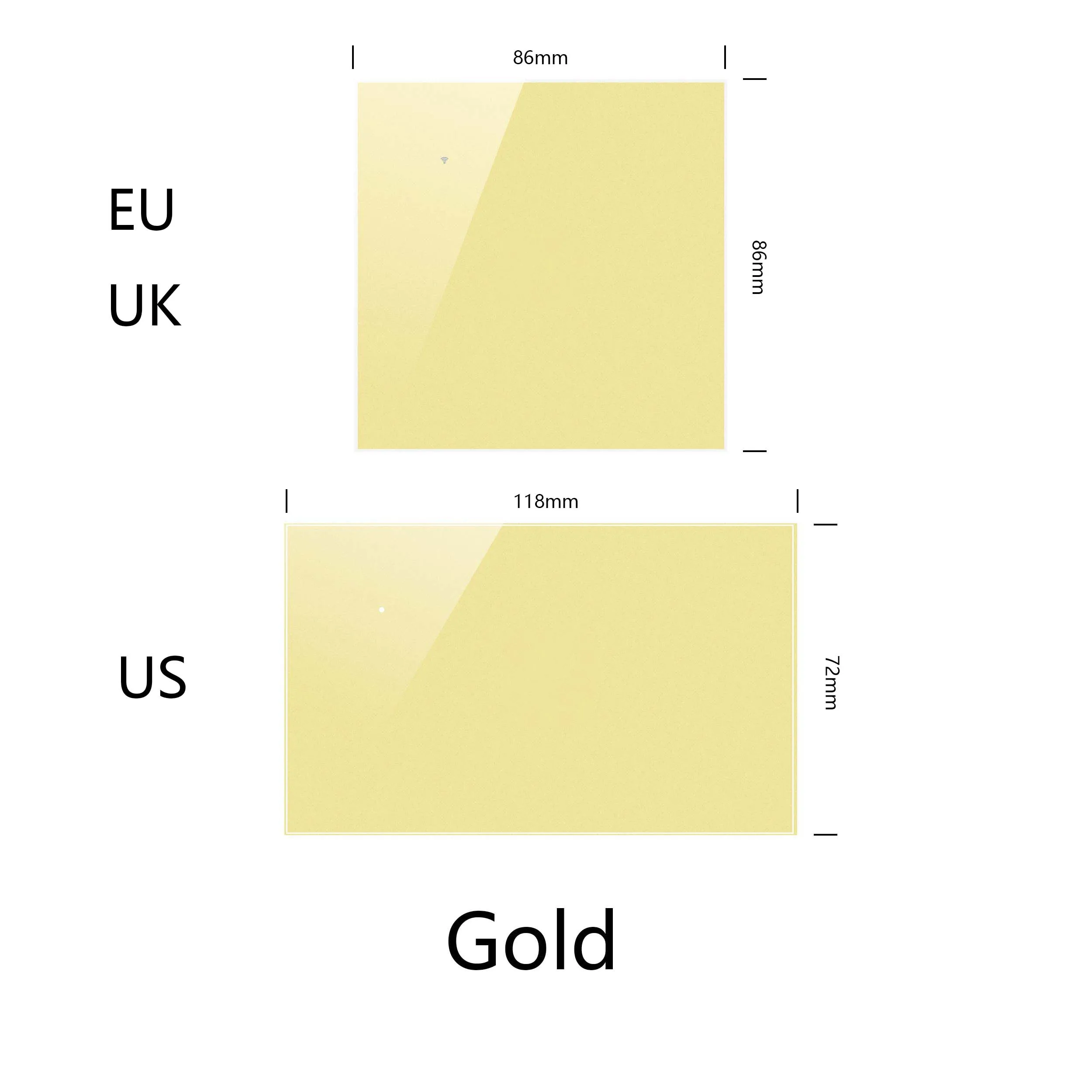 Gold-Y 1, 2, 3, 4 банды, 2 способа, WiFi, сенсорный выключатель, AC 85 в, 220 В, настенный светильник, переключатель, стандарт ЕС, беспроводной переключатель для умного дома - Цвет: Gold-Y