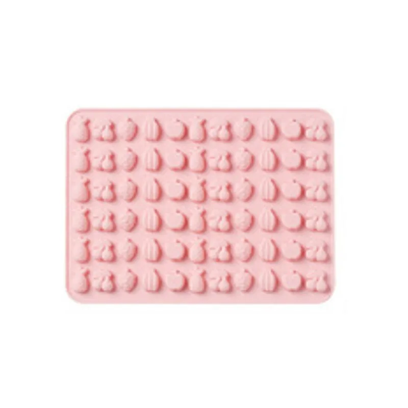 Fruit-Pink JO LIFE мультфильм забавные силиконовые клейкие формы конфеты шоколадный кролик Геометрические Животные морские фрукты ледяной куб формы - Цвет: Fruit-Pink