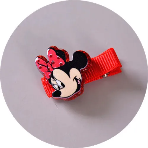 2 шт. Микки Минни галстук-бабочка волнистые ПВХ Мультяшные заколки для девочек