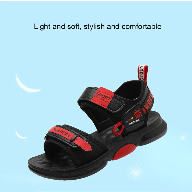 Сандалии детские кожаные в стиле ретро удобные босоножки для пляжа простая