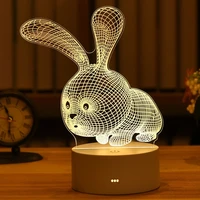3d animal night light led warmwhite usb button lights decor nights lamps kids gifts for baby child diy design home decor