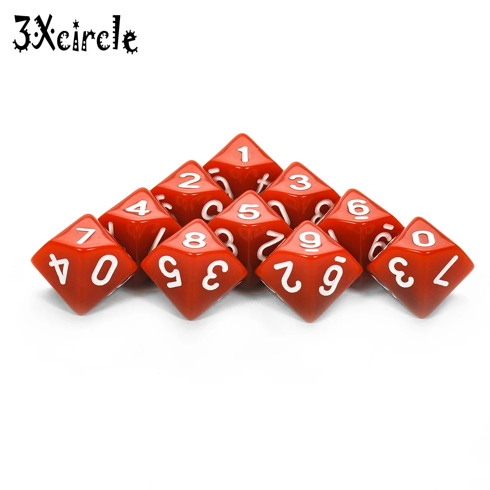 D10 кости многогранные игральные кубики для настольных оборотов 10 шт.|Кубики| |