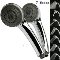 7 modes chrome finished abs water saving high pressure nozzle handheld showerhead for shower system shower accessories bathroom