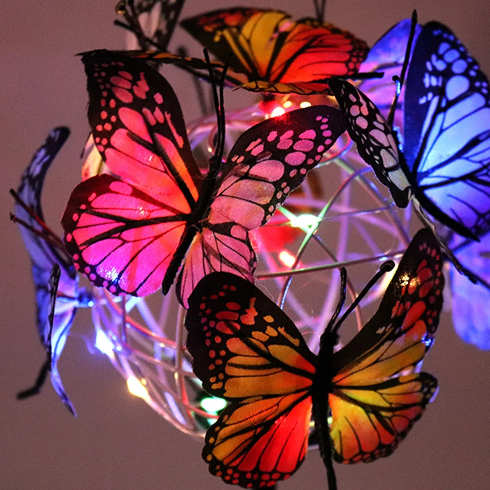 

Outdoor Lights Decoration Garden Metal Luminous Butterfly Solar Stake Waterproof Landscape Outdoor Lights Accessories