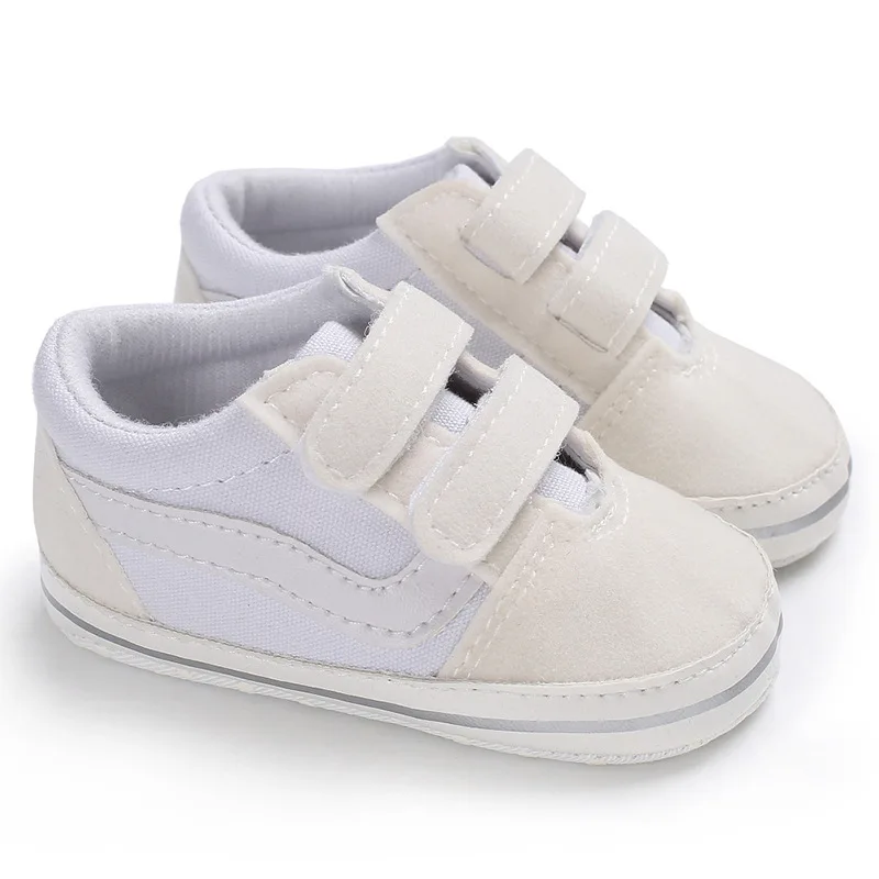 

Lovely Newborn Baby Girl Boy Soft Sole Shoe Anti Slip Canvas Sneaker Trainers Prewalker Black White 0-18M