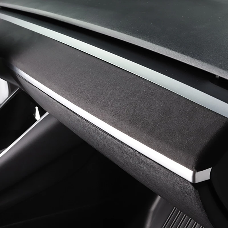 

Car Instrument Panel Cover Sticker Anti-scratch Decorative Strip Shell Interior Protector For Tesla Model 3 Auto Accessories
