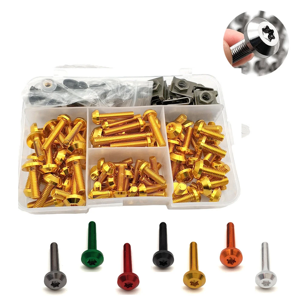 Универсальный Комплект болтов обтекателя кузова мотоцикла крепежные винты