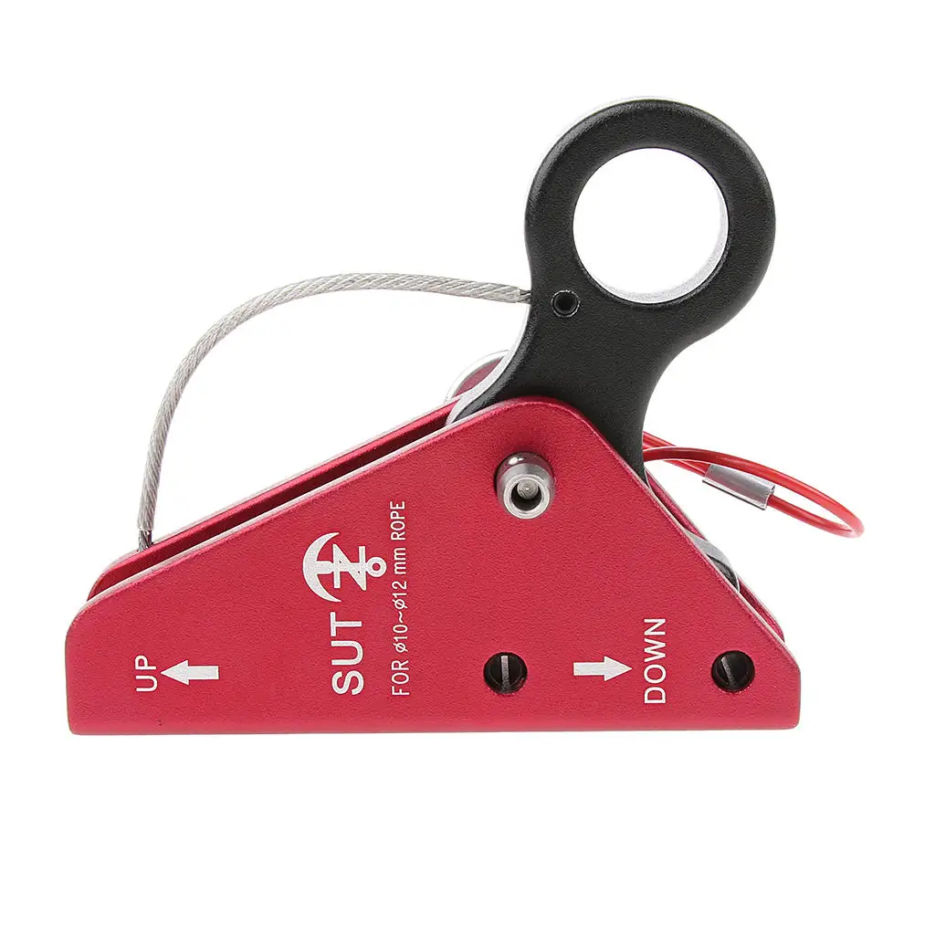 

Mini Aluminum Climbing Rope Grab Pulley Device for 10-12mm Rope Rappelling