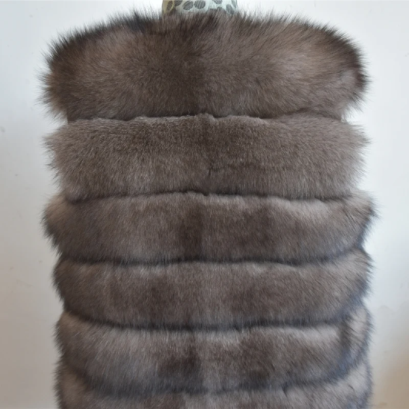 Mink Coats Women Vest 2020 Winter Top Fashion Fur Coat Elegant Thick Warm Outerwear Fox Fur Jacket Free Shipping