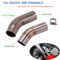 for ducati 959 panigale motorcycle stainless steel titanium alloy middle link pipe replace original tubes system