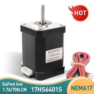 Free shipping NEMA 17 Stepper Motor 42 Hybrid 2 Phase motor 17hs6401s 60mm 7.3kg.cm 1.8A Step Motor for cnc