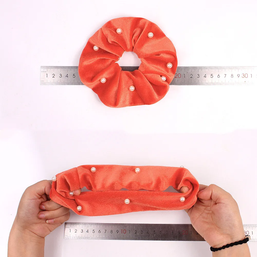 1 шт. бархатные резинки для волос с жемчугом| |