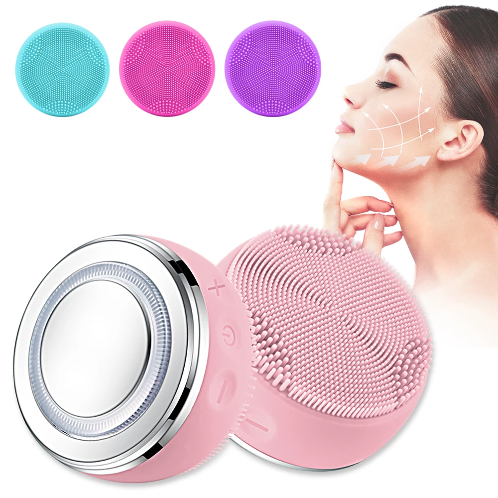

Newest Face Cleansing Brush Multi-Function Facial Massager IPX7 Waterproof Pore Silicone Cleanser Skin Care Face Therapy Tool