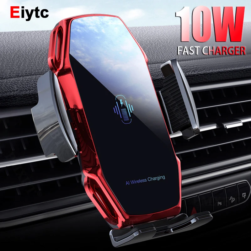 

Automatic Sensor Car Phone Holder Wireless Charger For iPhone 12 Car Holder Mobile Stand Air Vent Mount For Samsung S8 S9 Charge