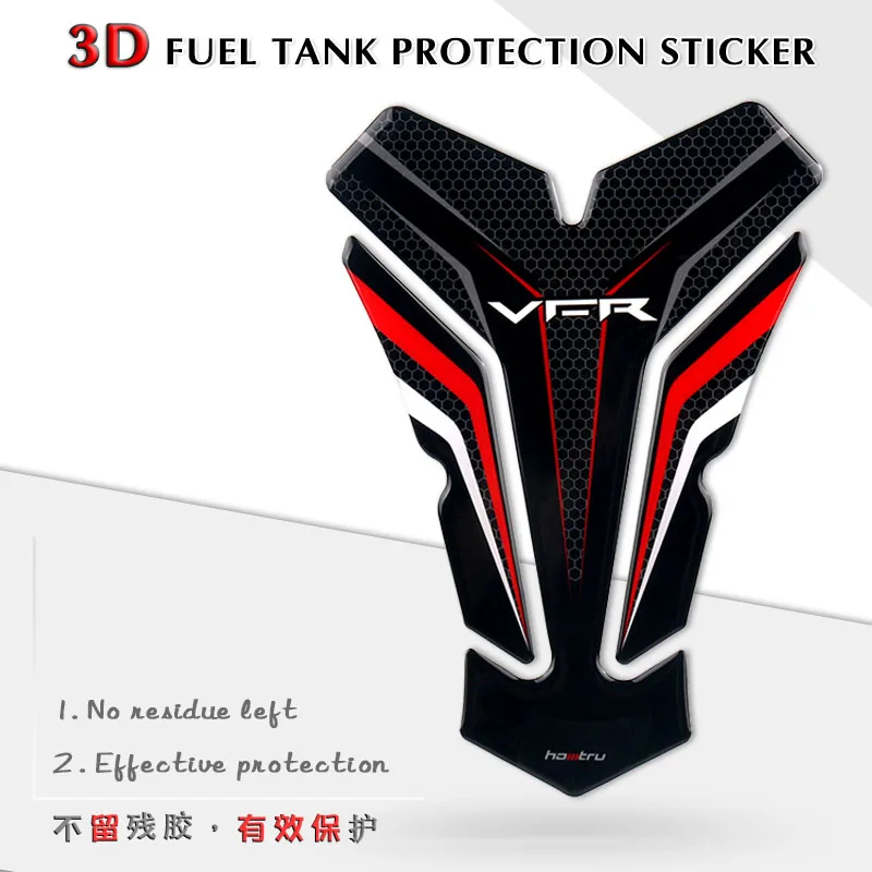 

For HONDA VFR800 VFR 800X/F VFR 1200F/X VFR400 Tank Sticker Motorcycle Fishbone 3D Fuel Tank Pad Protective Stickers Decals