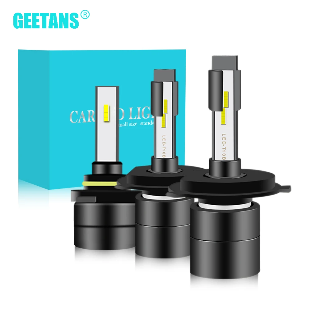 GEETANS H1 светодиодный H7 HB4 H3 9005 H4 Головной фонарь H27 HB3 9006 H8 HB2 H9 H11 880 6000K 12 в супер мини