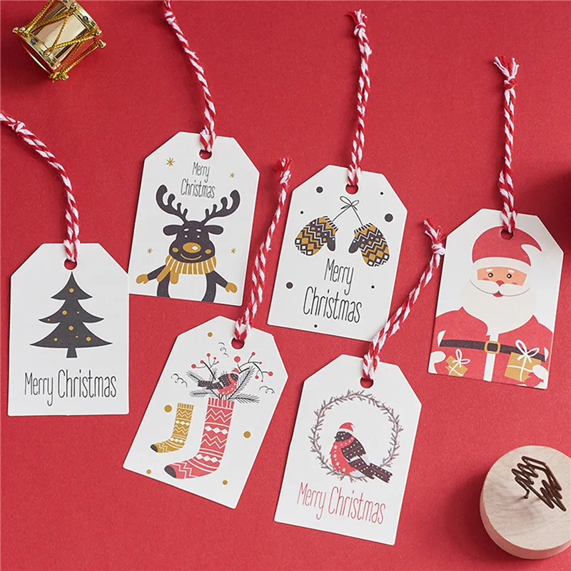 

100 шт., ярлыки с надписью «Merry Christmas»